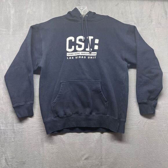 CH Apparel Sweater Mens‎ Medium Blue Long Sleeve Hoodie Pullover CSI Las Vegas - Picture 1 of 9